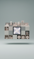 Modular Makeup Organizer with Digital Display