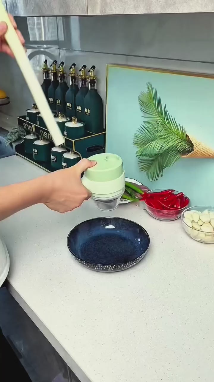 Household Multifunctional Wireless Electric Garlic and Vegetable Masher